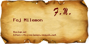 Foj Milemon névjegykártya